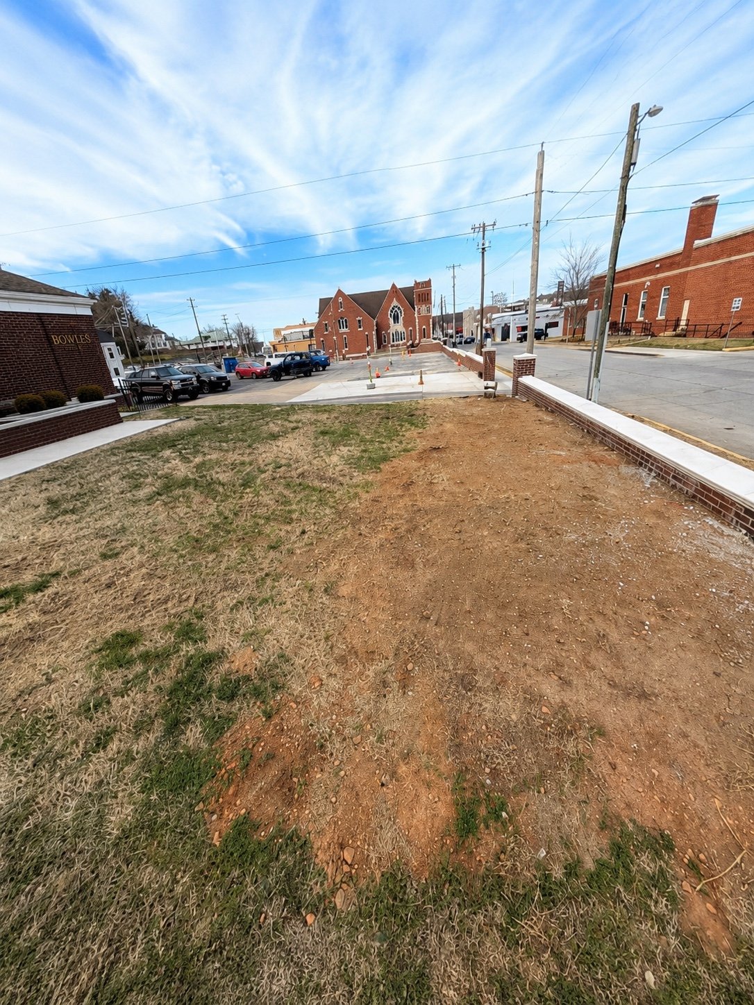 Bare ground before hydroseeding